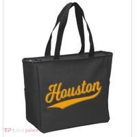 Houston Sports Script Cursive Classic Texas Flag Swoosh Tote Bag thumb 2