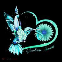 Hummingbird Sunflower Teal Ribbon Scleroderma Awareness Toddler Hoodie thumb 2