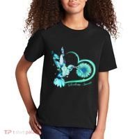 Hummingbird Sunflower Teal Ribbon Scleroderma Awareness Kids T-Shirt thumb 2