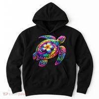 Hawaiian Sea Turtle Tie Dye Hawaii Vacation Beach Summer Hoodie thumb 0