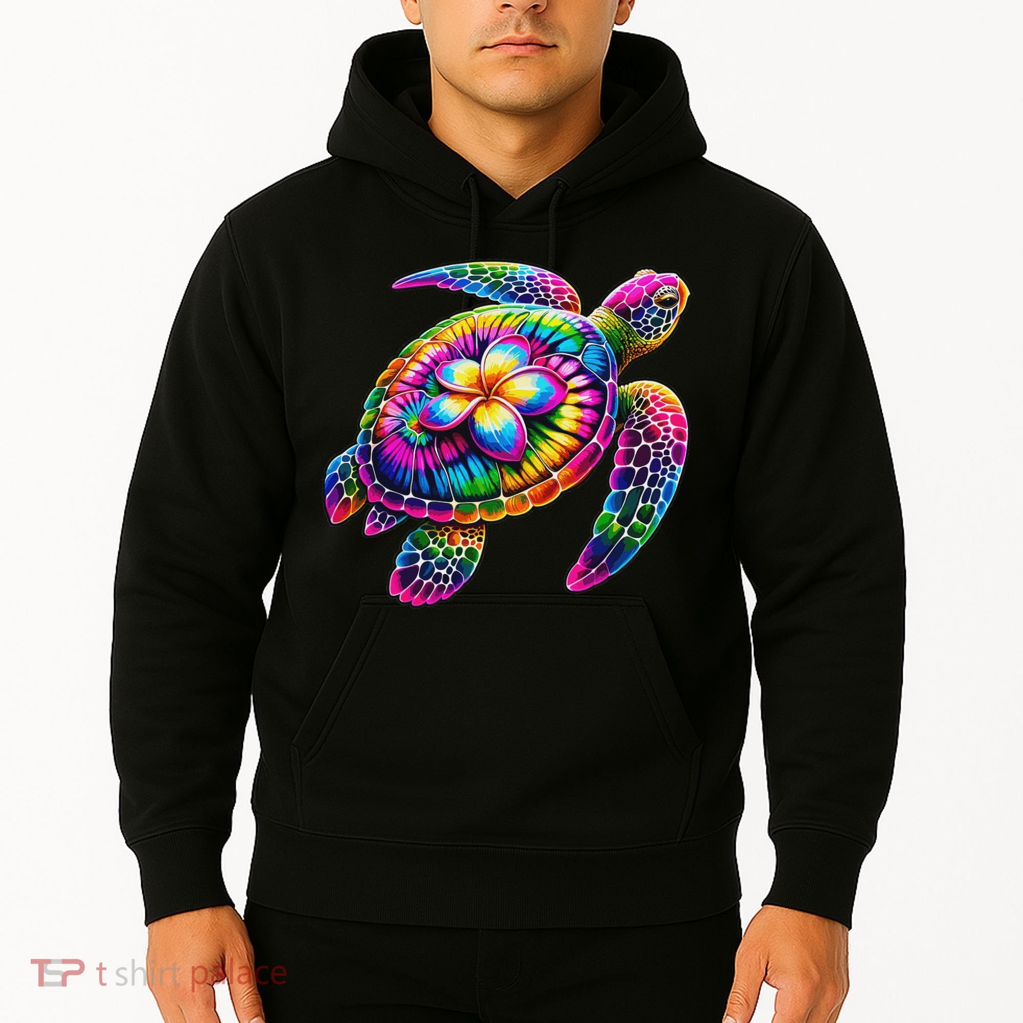 Hawaiian Sea Turtle Tie Dye Hawaii Vacation Beach Summer Hoodie