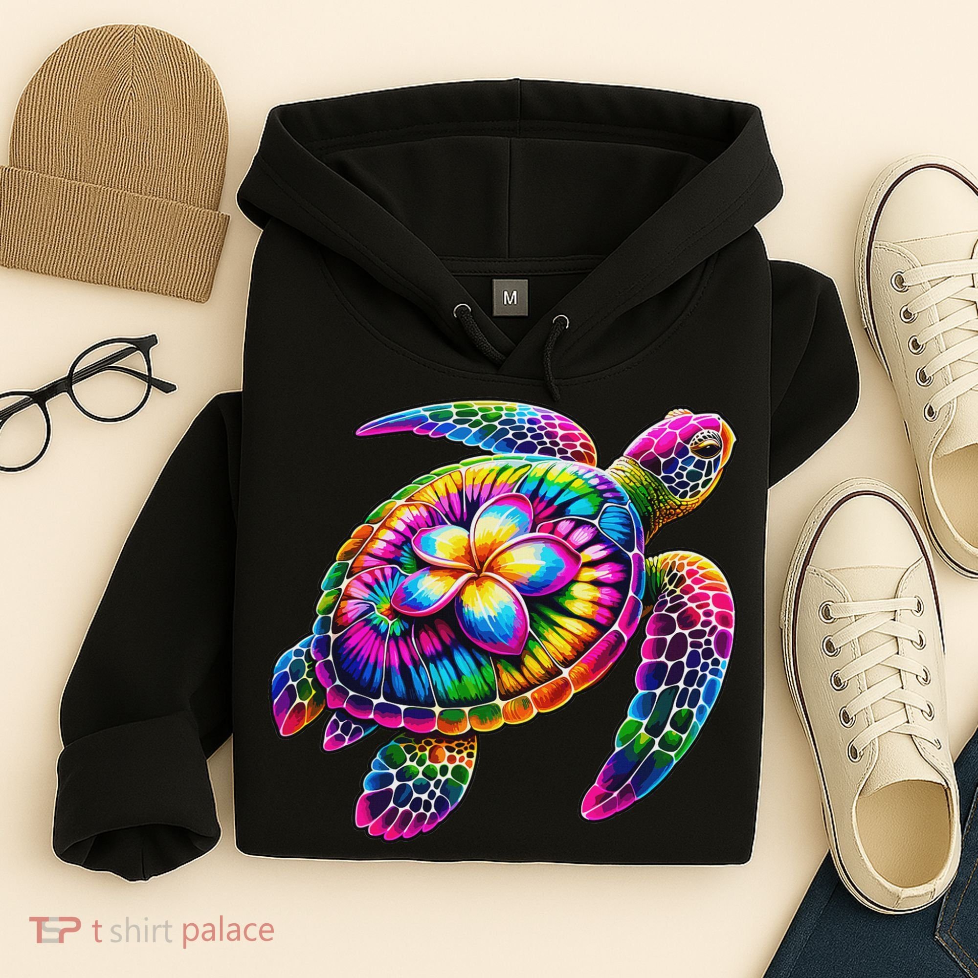 Hawaiian Sea Turtle Tie Dye Hawaii Vacation Beach Summer Hoodie
