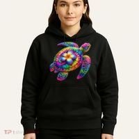 Hawaiian Sea Turtle Tie Dye Hawaii Vacation Beach Summer Hoodie thumb 5