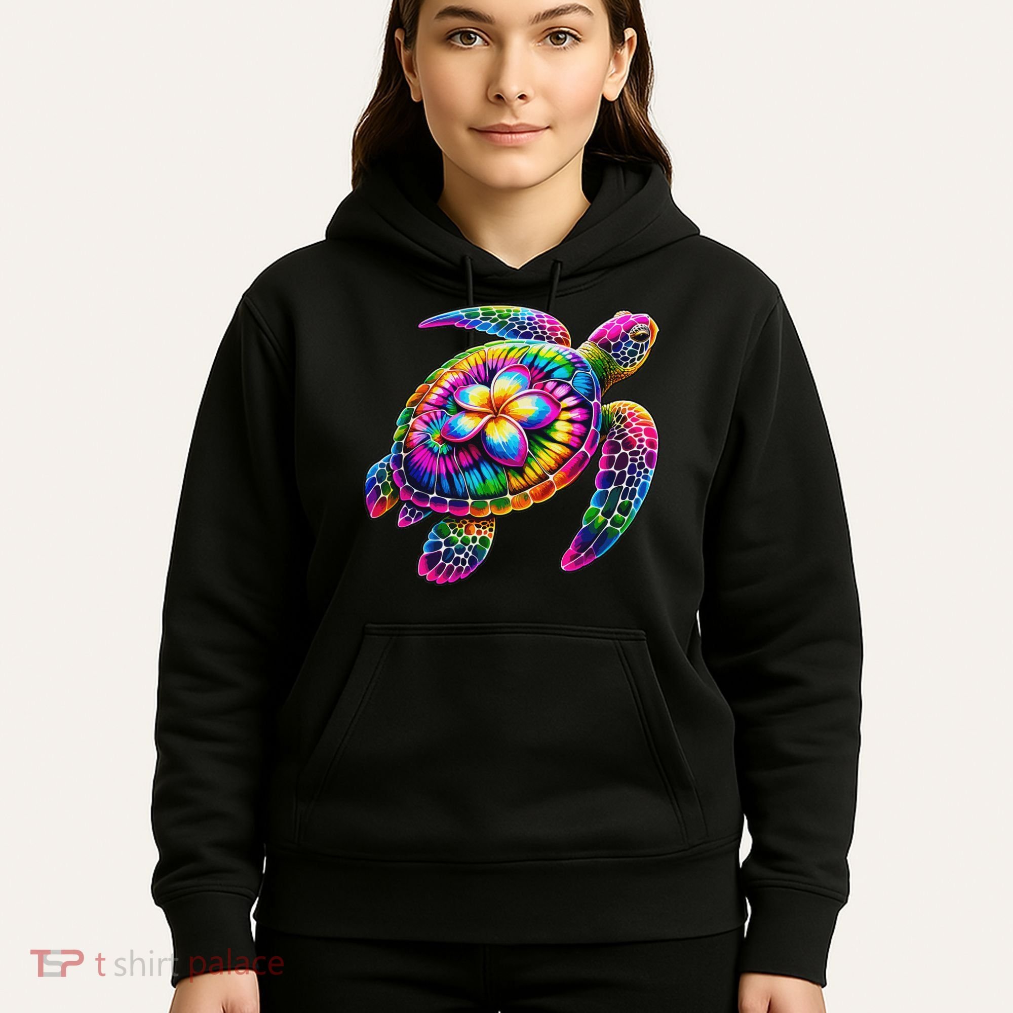Hawaiian Sea Turtle Tie Dye Hawaii Vacation Beach Summer Hoodie