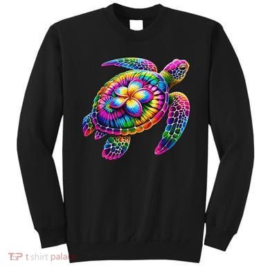 Hawaiian Sea Turtle Tie Dye Hawaii Vacation Beach Summer Sweatshirt