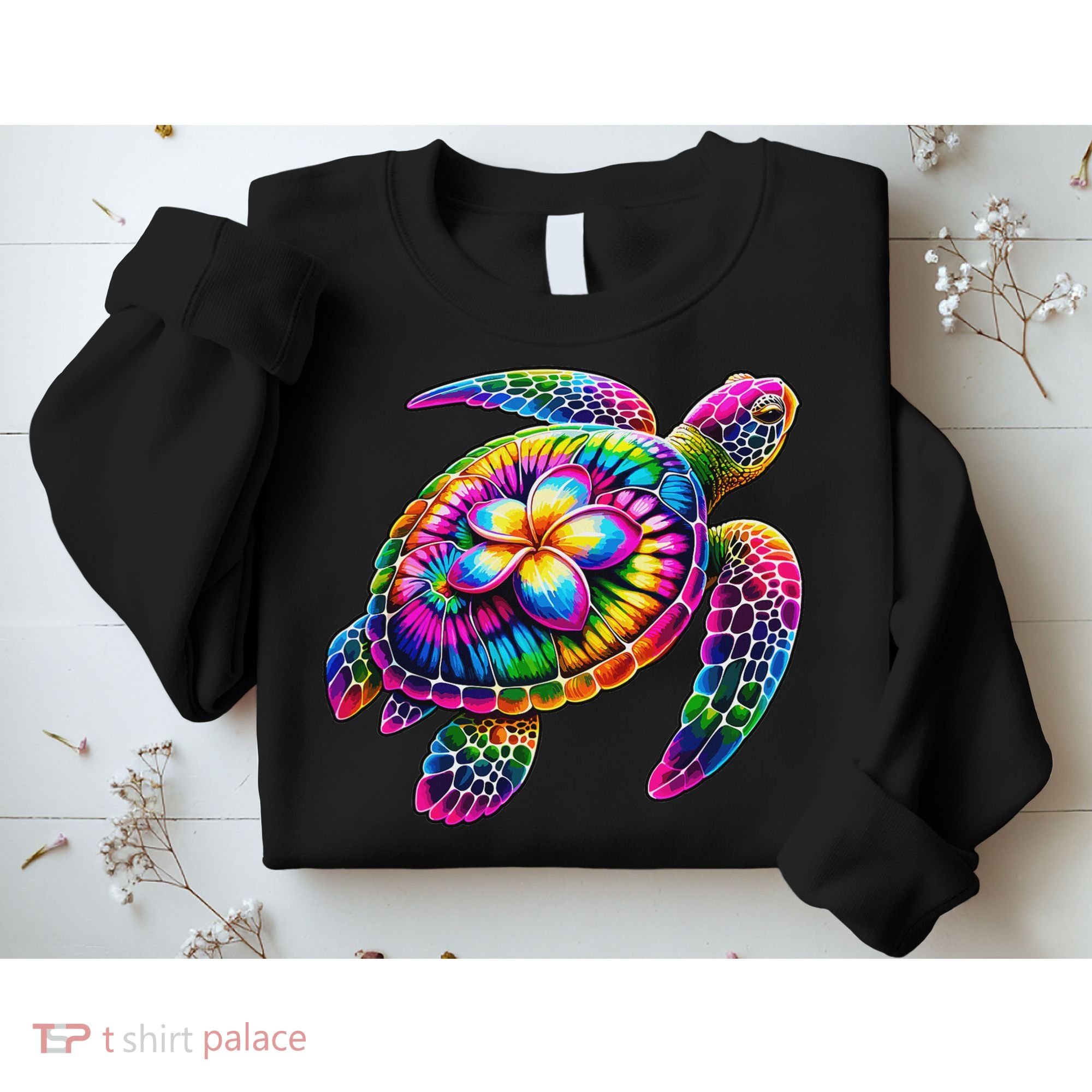 Hawaiian Sea Turtle Tie Dye Hawaii Vacation Beach Summer Sweatshirt