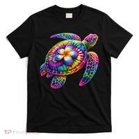 Hawaiian Sea Turtle Tie Dye Hawaii Vacation Beach Summer T-Shirt thumb 0