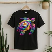 Hawaiian Sea Turtle Tie Dye Hawaii Vacation Beach Summer T-Shirt thumb 2