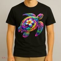 Hawaiian Sea Turtle Tie Dye Hawaii Vacation Beach Summer T-Shirt thumb 3