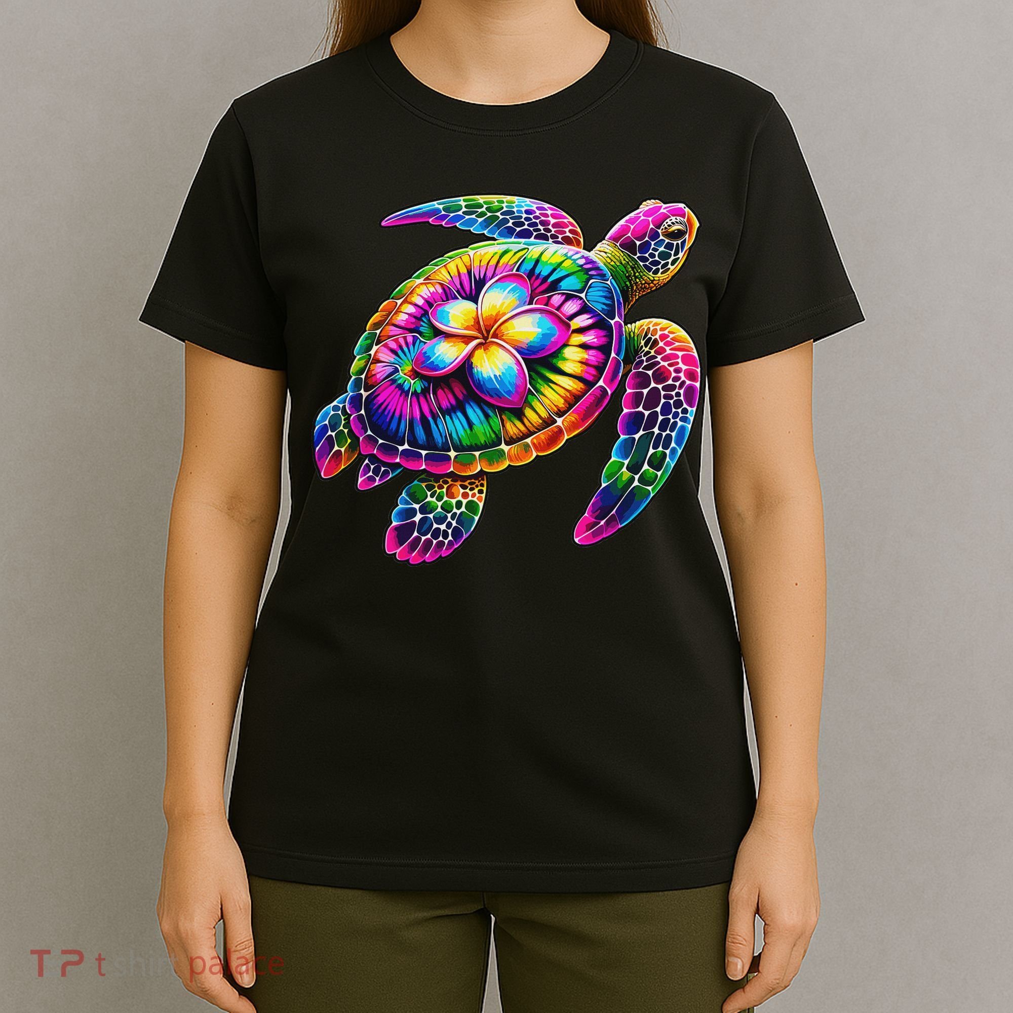 Hawaiian Sea Turtle Tie Dye Hawaii Vacation Beach Summer T-Shirt