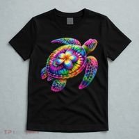 Hawaiian Sea Turtle Tie Dye Hawaii Vacation Beach Summer T-Shirt thumb 5