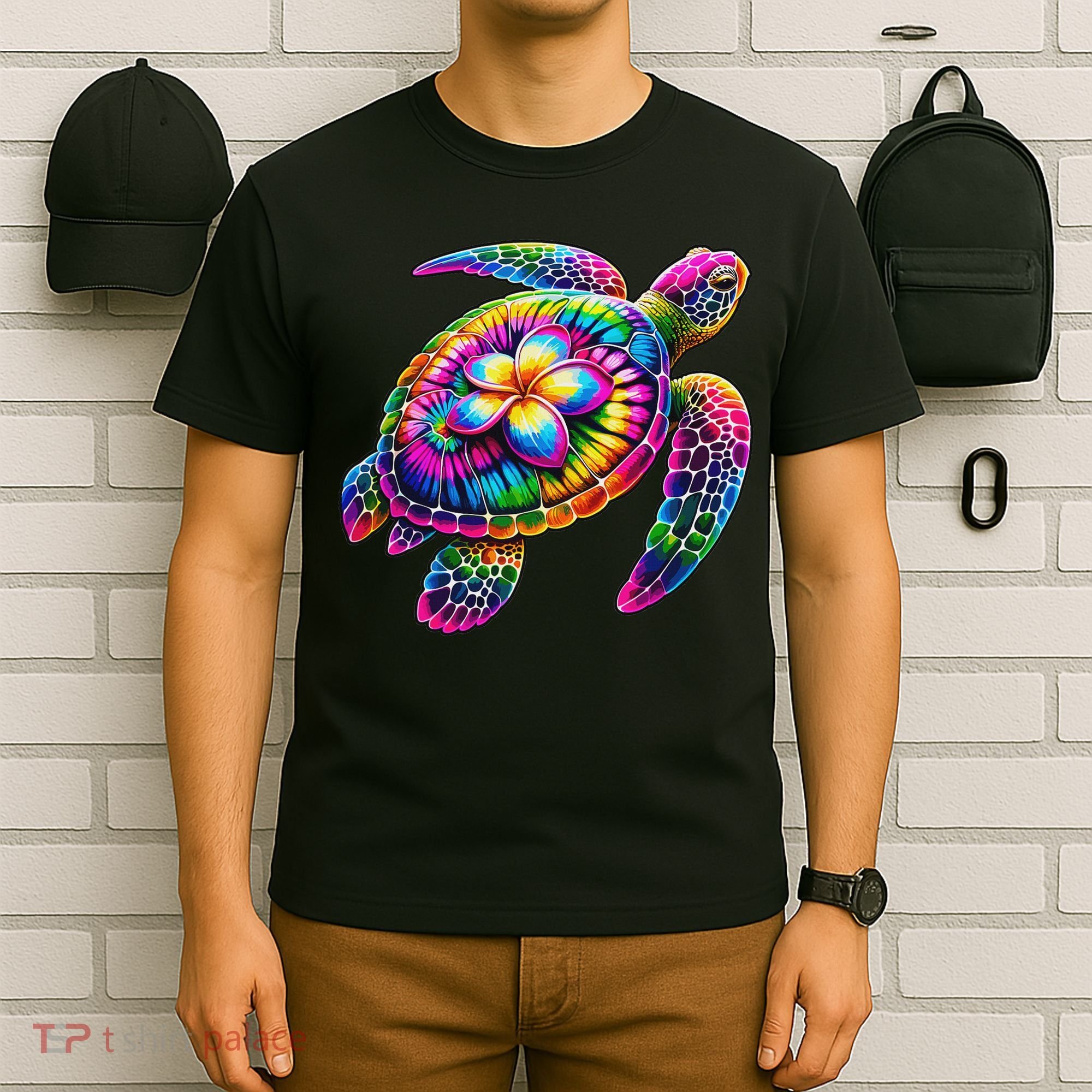 Hawaiian Sea Turtle Tie Dye Hawaii Vacation Beach Summer T-Shirt