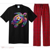 Hawaiian Sea Turtle Tie Dye Hawaii Vacation Beach Summer Pajama Set thumb 0