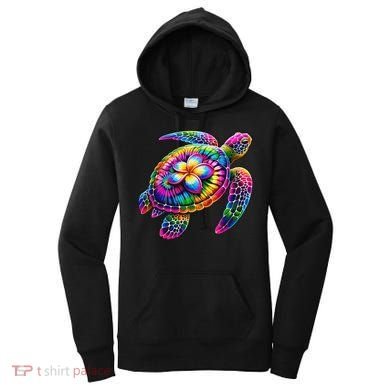 Hawaiian Sea Turtle Tie Dye Hawaii Vacation Beach Summer Women's Hoodie