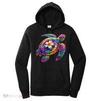 Hawaiian Sea Turtle Tie Dye Hawaii Vacation Beach Summer Women's Hoodie thumb 0