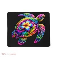 Hawaiian Sea Turtle Tie Dye Hawaii Vacation Beach Summer Mousepad thumb 0