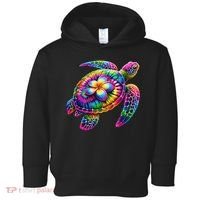 Hawaiian Sea Turtle Tie Dye Hawaii Vacation Beach Summer Toddler Hoodie thumb 0