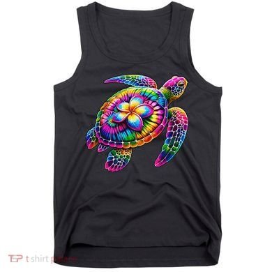 Hawaiian Sea Turtle Tie Dye Hawaii Vacation Beach Summer Tank Top