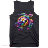 Hawaiian Sea Turtle Tie Dye Hawaii Vacation Beach Summer Tank Top thumb 0