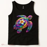 Hawaiian Sea Turtle Tie Dye Hawaii Vacation Beach Summer Tank Top thumb 2