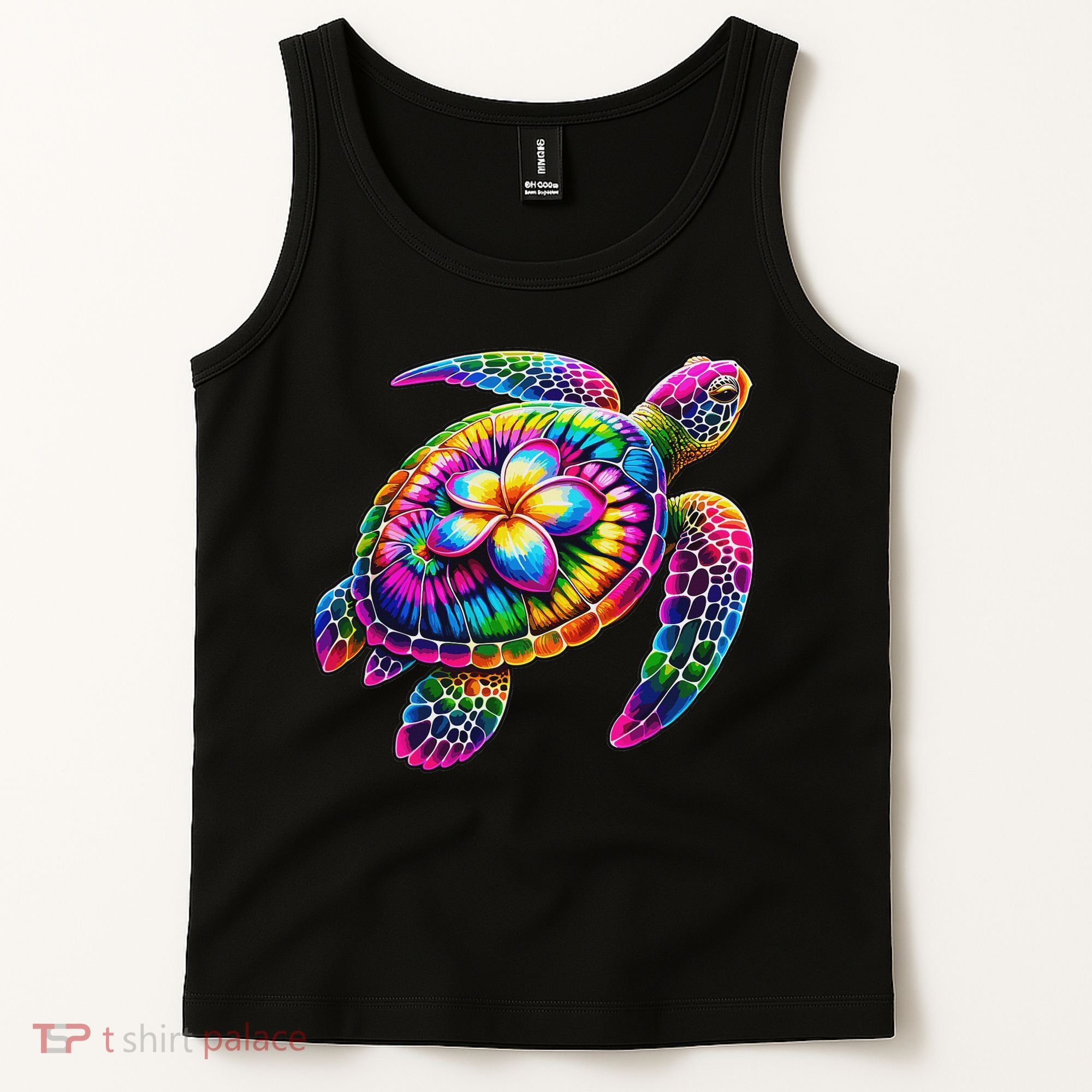 Hawaiian Sea Turtle Tie Dye Hawaii Vacation Beach Summer Tank Top