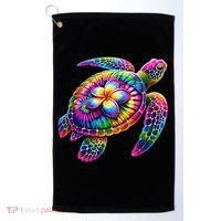 Hawaiian Sea Turtle Tie Dye Hawaii Vacation Beach Summer Golf Towel thumb 0