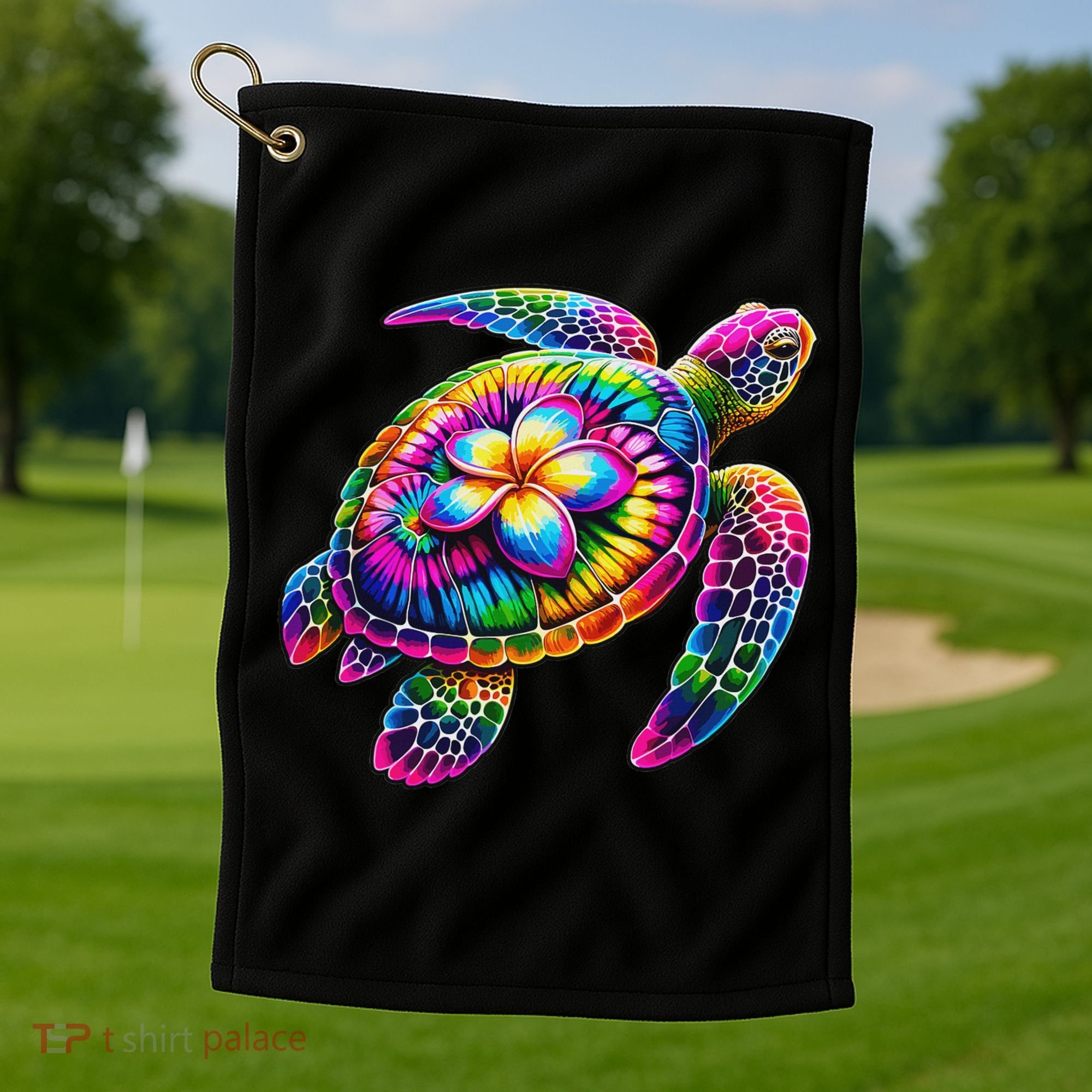 Hawaiian Sea Turtle Tie Dye Hawaii Vacation Beach Summer Golf Towel
