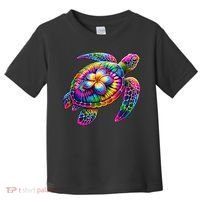 Hawaiian Sea Turtle Tie Dye Hawaii Vacation Beach Summer Toddler T-Shirt thumb 0