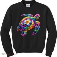 Hawaiian Sea Turtle Tie Dye Hawaii Vacation Beach Summer Kids Sweatshirt thumb 0