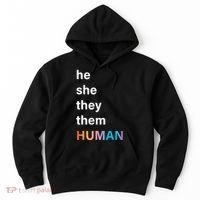 He She They Them Human LGBT Pride Rainbow Hoodie thumb 0