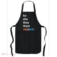He She They Them Human LGBT Pride Rainbow Apron thumb 0