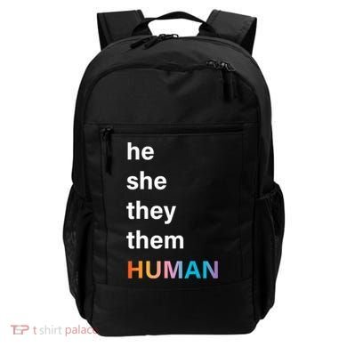 He She They Them Human LGBT Pride Rainbow Backpack