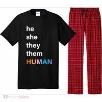 He She They Them Human LGBT Pride Rainbow Pajama Set thumb 0
