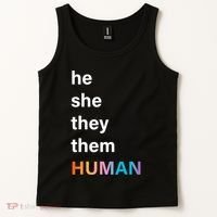 He She They Them Human LGBT Pride Rainbow Tank Top thumb 2