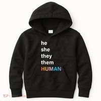 He She They Them Human LGBT Pride Rainbow Kids Hoodie thumb 0