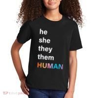 He She They Them Human LGBT Pride Rainbow Kids T-Shirt thumb 2