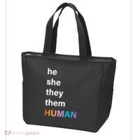 He She They Them Human LGBT Pride Rainbow Tote Bag thumb 3