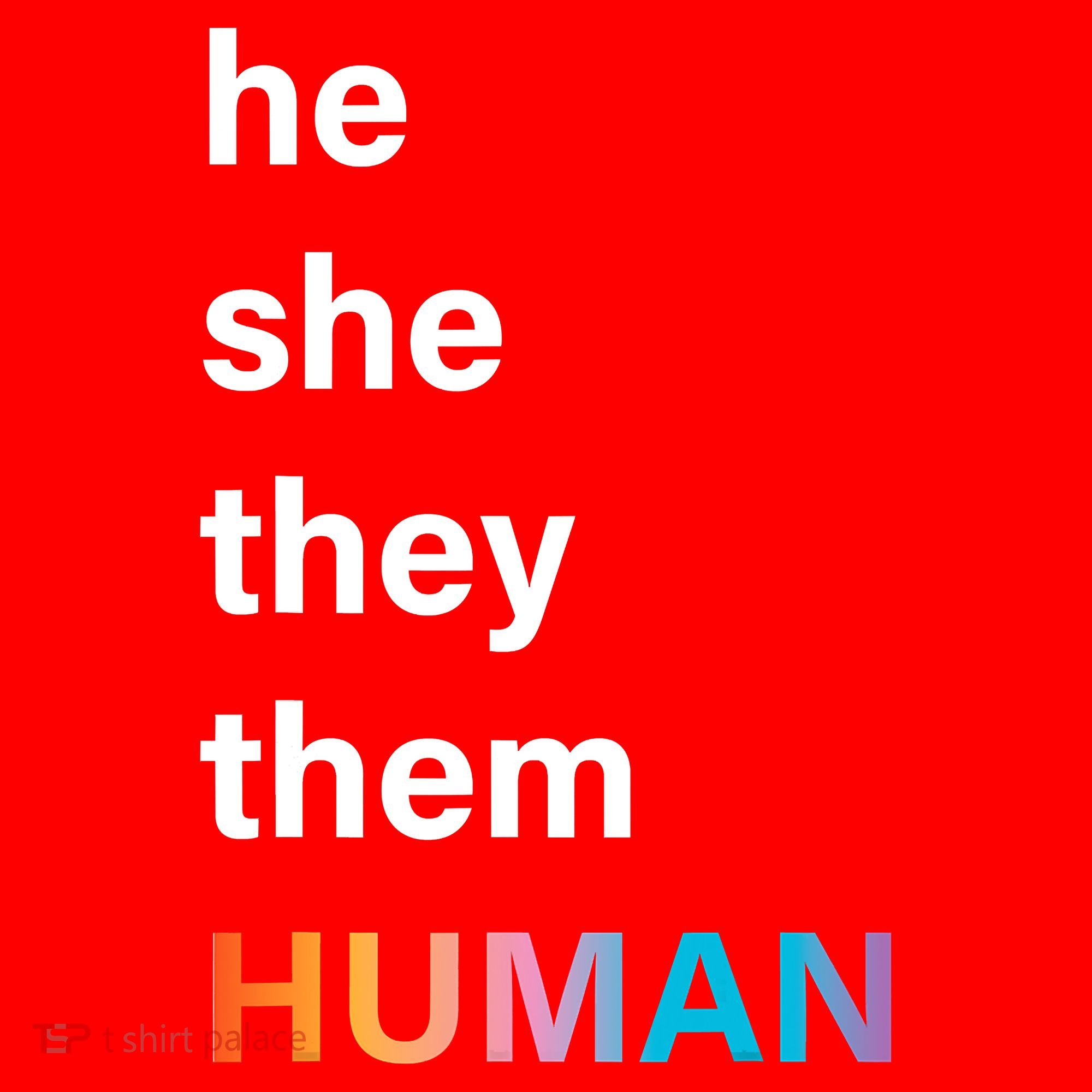 He She They Them Human LGBT Pride Rainbow Santa Hat