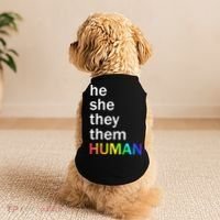 He She They Them Human LGBTQ Pride Doggie Tank thumb 2