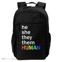 He She They Them Human LGBTQ Pride Backpack thumb 0