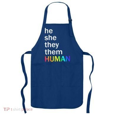 He She They Them Human LGBTQ Pride Apron