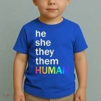 He She They Them Human LGBTQ Pride Toddler T-Shirt thumb 2