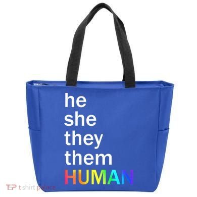 He She They Them Human LGBTQ Pride Tote Bag