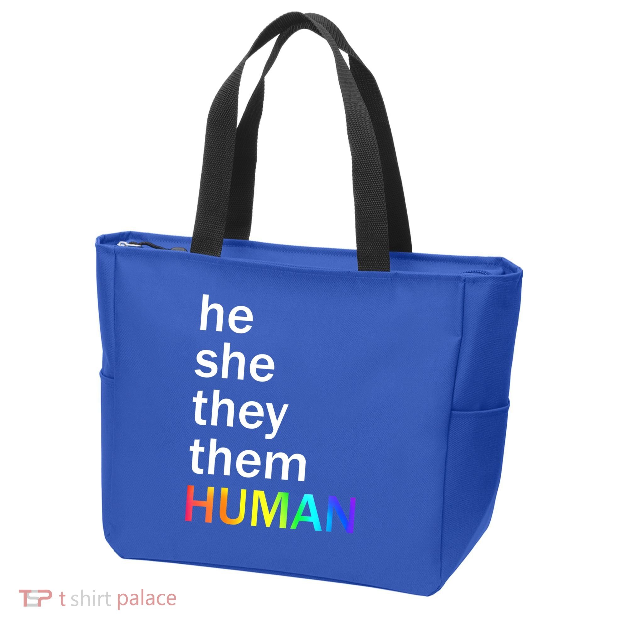 He She They Them Human LGBTQ Pride Tote Bag