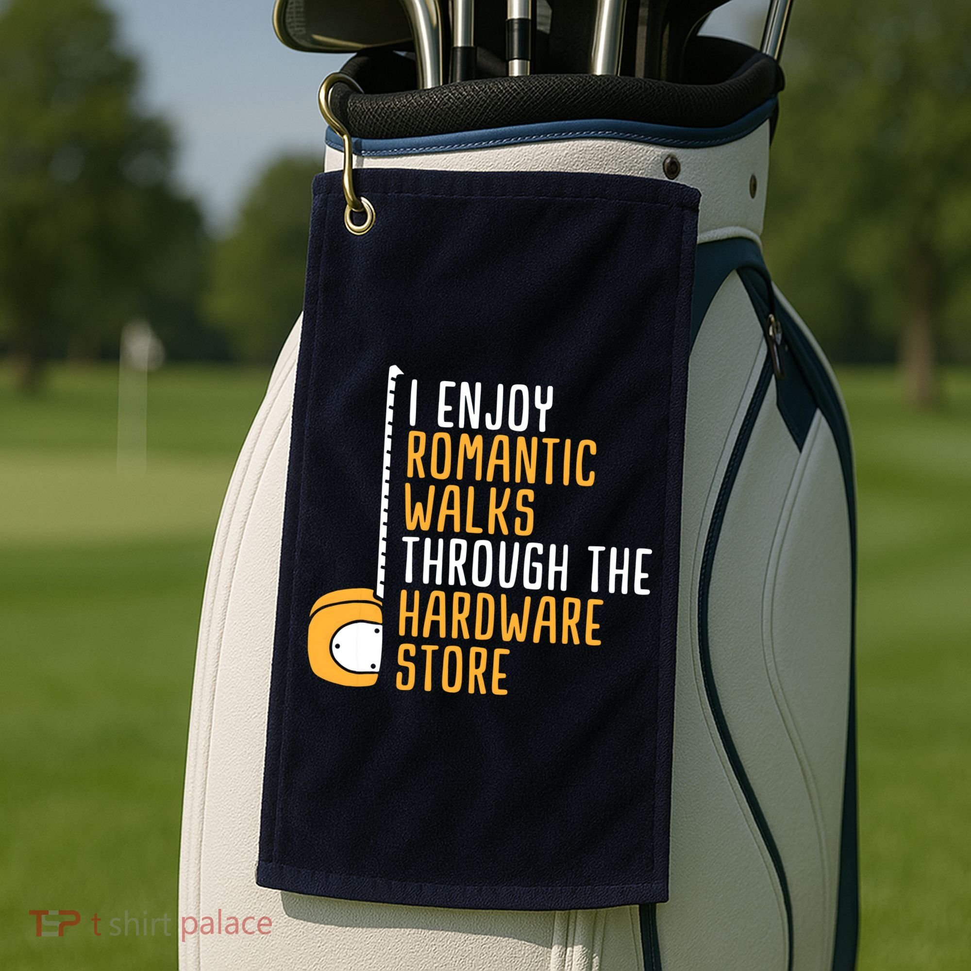 Hardware Store Tools Dad Handyman Humor Golf Towel