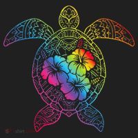 Hawaiian Sea Turtle Tropical Hibiscus Ocean Animal Hawaii Women's Sweatshirt thumb 2