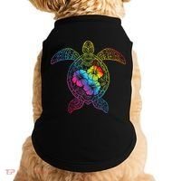 Hawaiian Sea Turtle Tropical Hibiscus Ocean Animal Hawaii Doggie Tank thumb 0