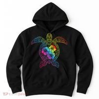 Hawaiian Sea Turtle Tropical Hibiscus Ocean Animal Hawaii Hoodie thumb 0