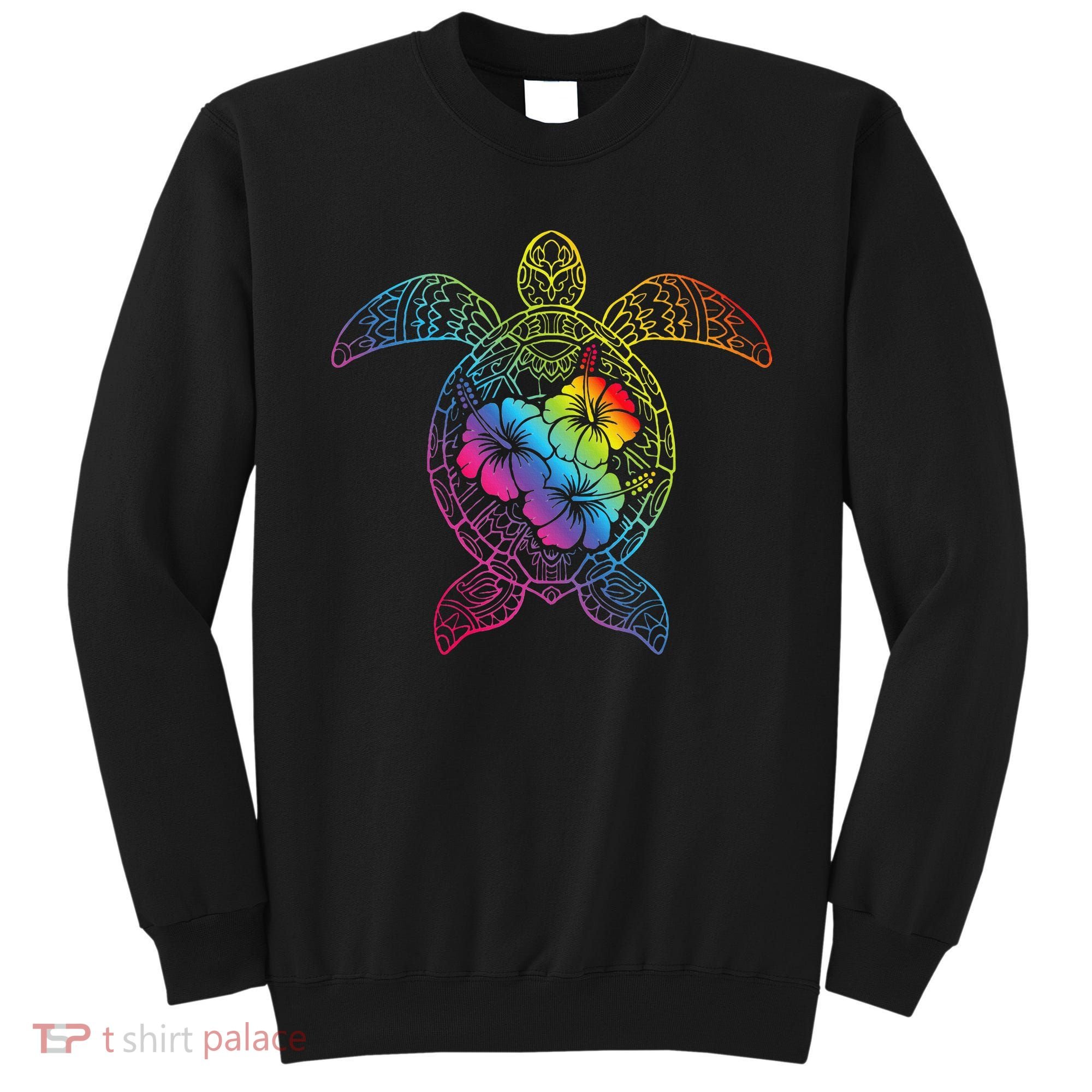 Hawaiian Sea Turtle Tropical Hibiscus Ocean Animal Hawaii Sweatshirt