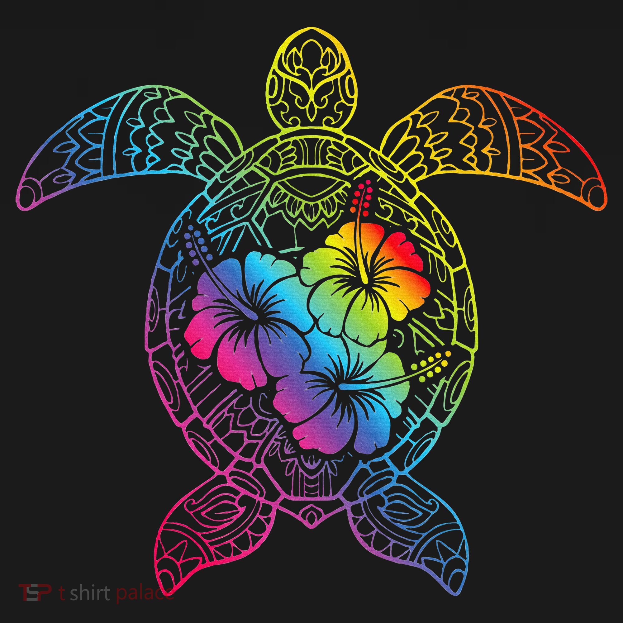 Hawaiian Sea Turtle Tropical Hibiscus Ocean Animal Hawaii Ornament
